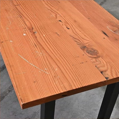 Vintage Esstisch von unbekannt, aus Sugi-Holz, industriell, gebraucht