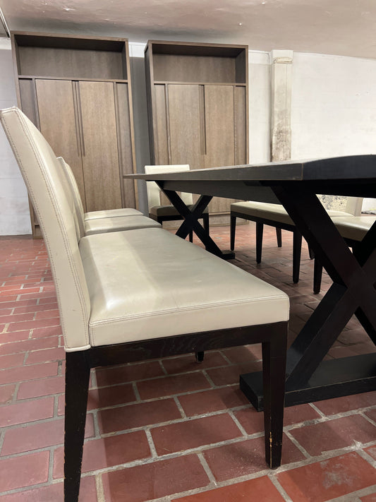 Vintage Sitzbank Leder von Liaigre für Liaigre