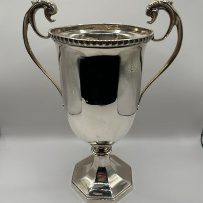 Vintage Pokal aus Sterling Silber mit zwei Henkeln, englisch, vergoldet innen, Birmingham, 20. Jh.