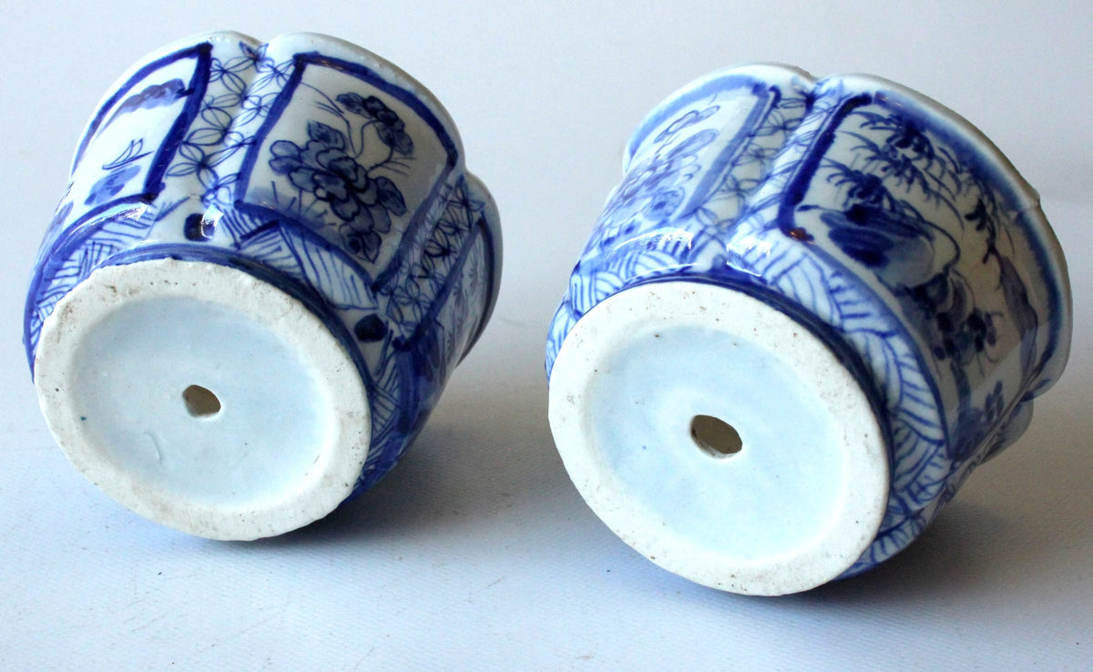 Set von 2 Vintage Blumentöpfe im asiatischen Stil