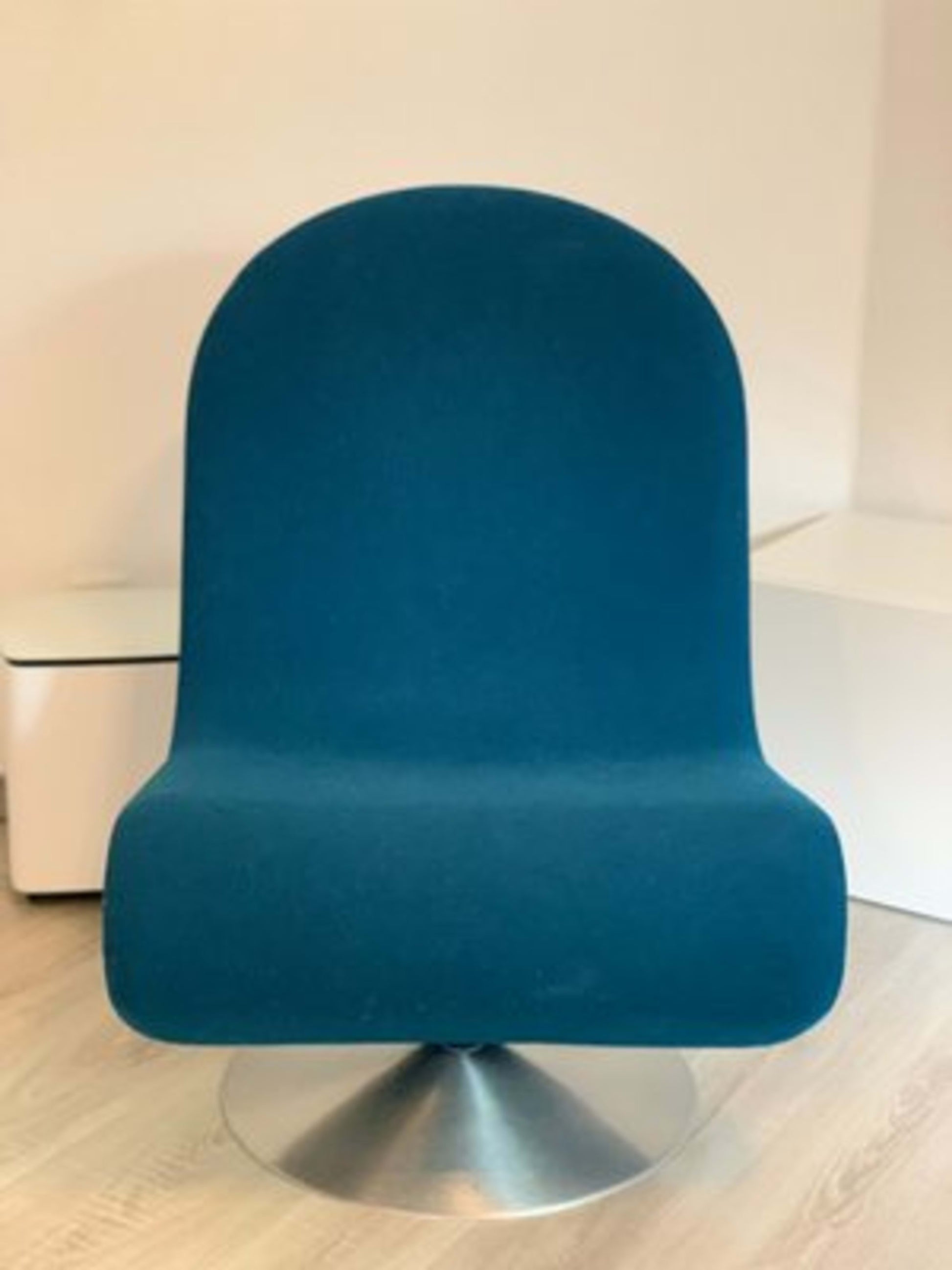 Vintage Lounge Chair 1-2-3 von Verner Panton für Fritz Hansen türkisblau