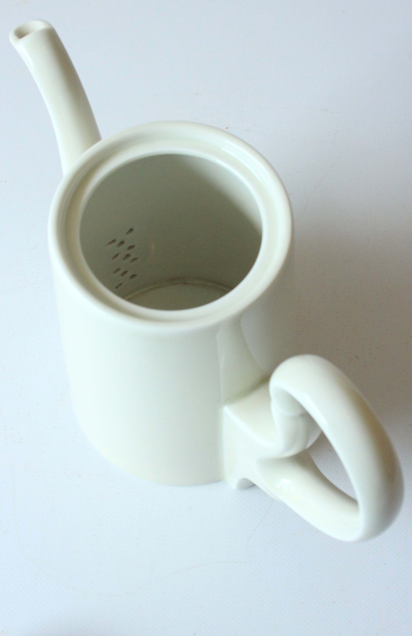 Vintage Kaffeekanne HKE Porzellan mit versilberter Warmhaltehaube