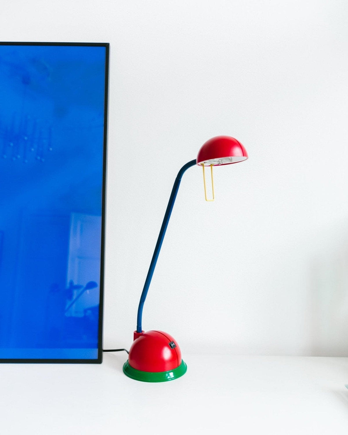 Lampe de bureau vintage XL Pop Art de style Memphis postmoderne des années 80-90
