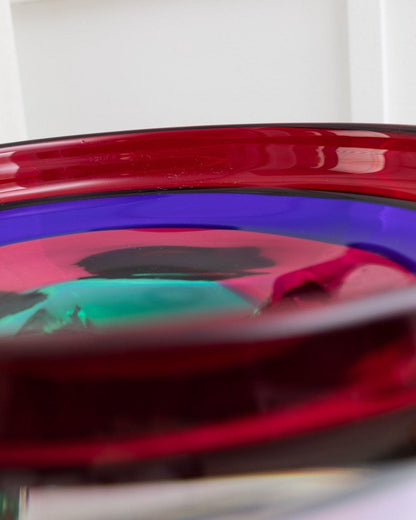 Vintage Schale Murano Glas von Fulvio Bianconi für Gino Mazzega 1960er