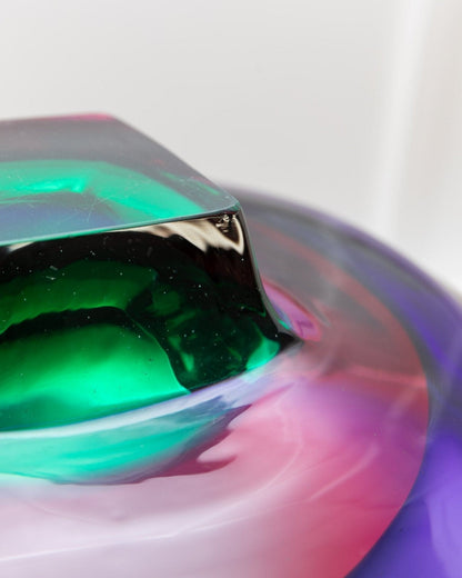 Vintage Schale Murano Glas von Fulvio Bianconi für Gino Mazzega 1960er