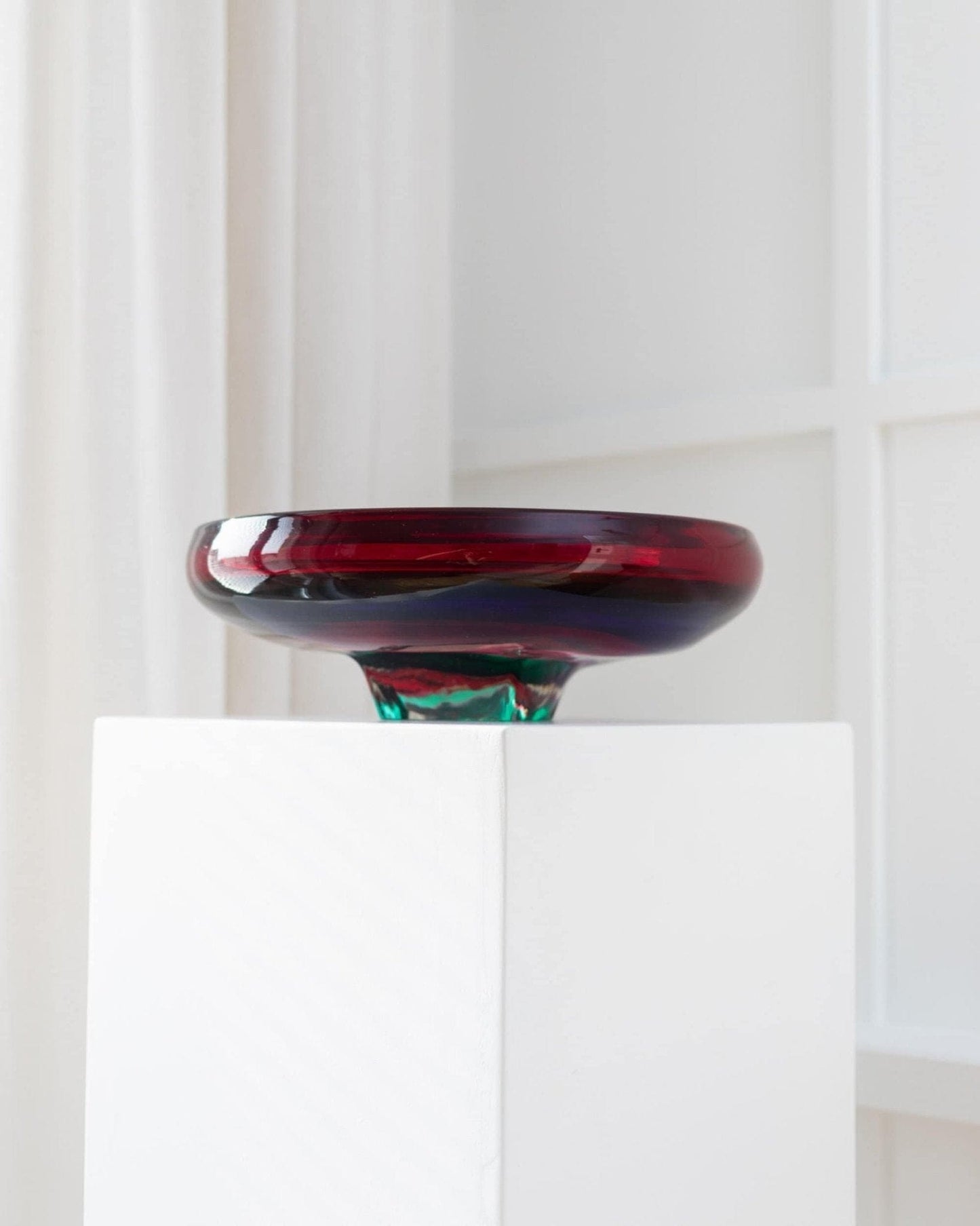 Vintage Schale Murano Glas von Fulvio Bianconi für Gino Mazzega 1960er