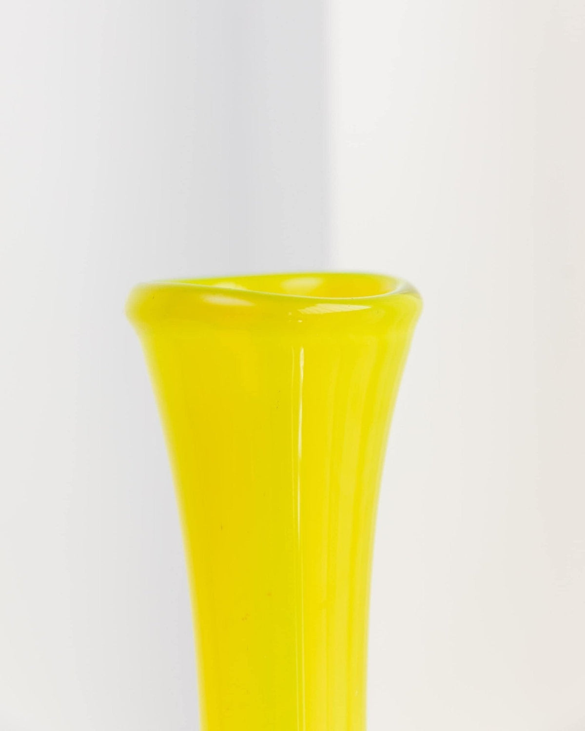 Vintage Murano Glasvase XL in Neongelb, Mid-Century