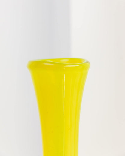 Vintage Murano Glasvase XL in Neongelb, Mid-Century