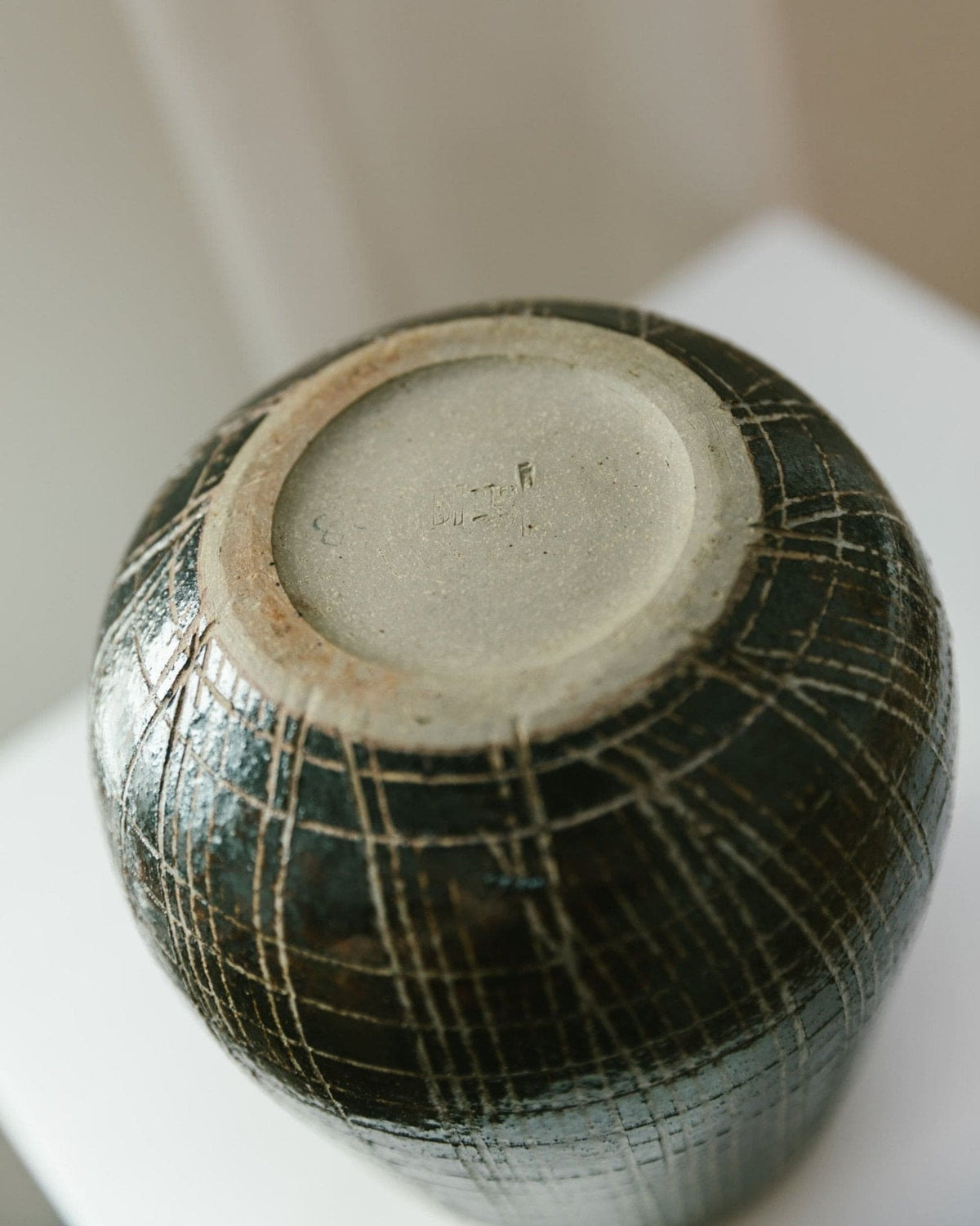 Vase XL vintage par VEB Coswig RDA milieu du siècle années 70