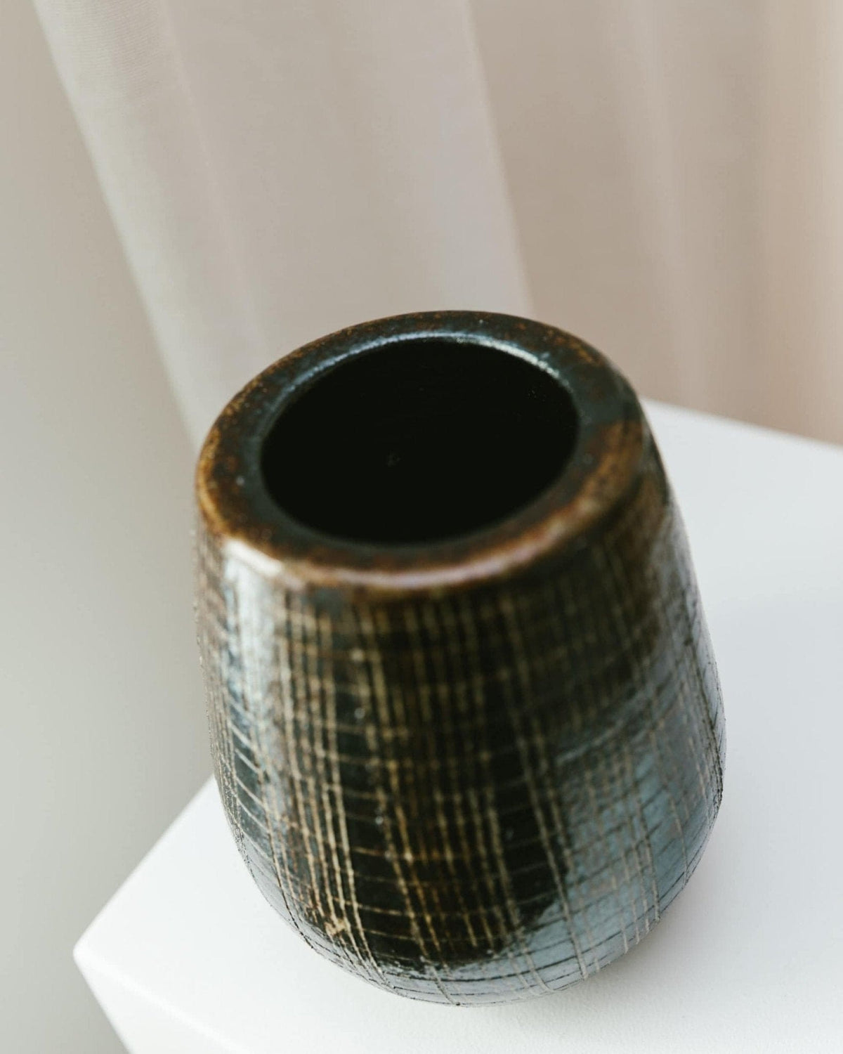 Vase XL vintage par VEB Coswig RDA milieu du siècle années 70