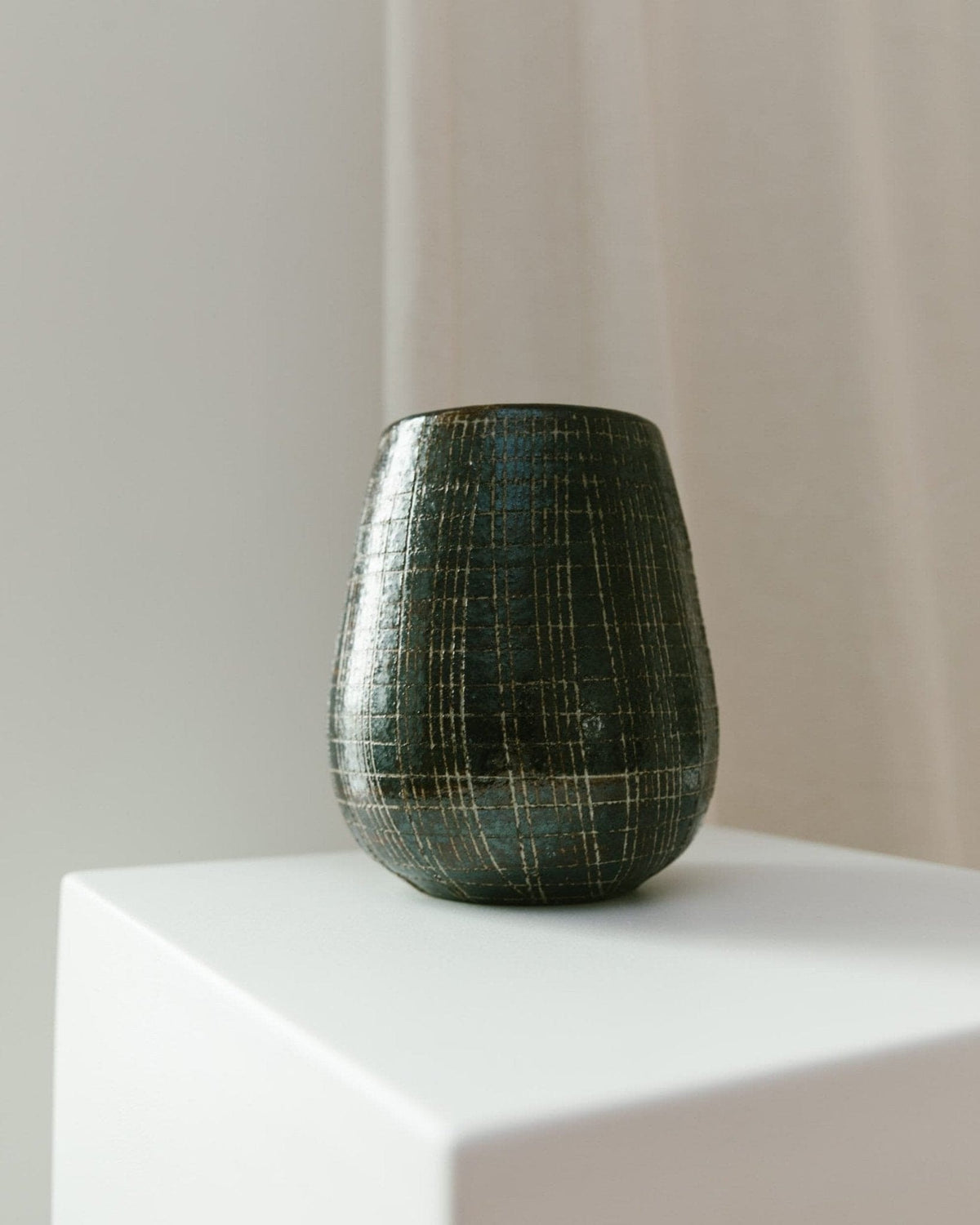 Vase XL vintage par VEB Coswig RDA milieu du siècle années 70