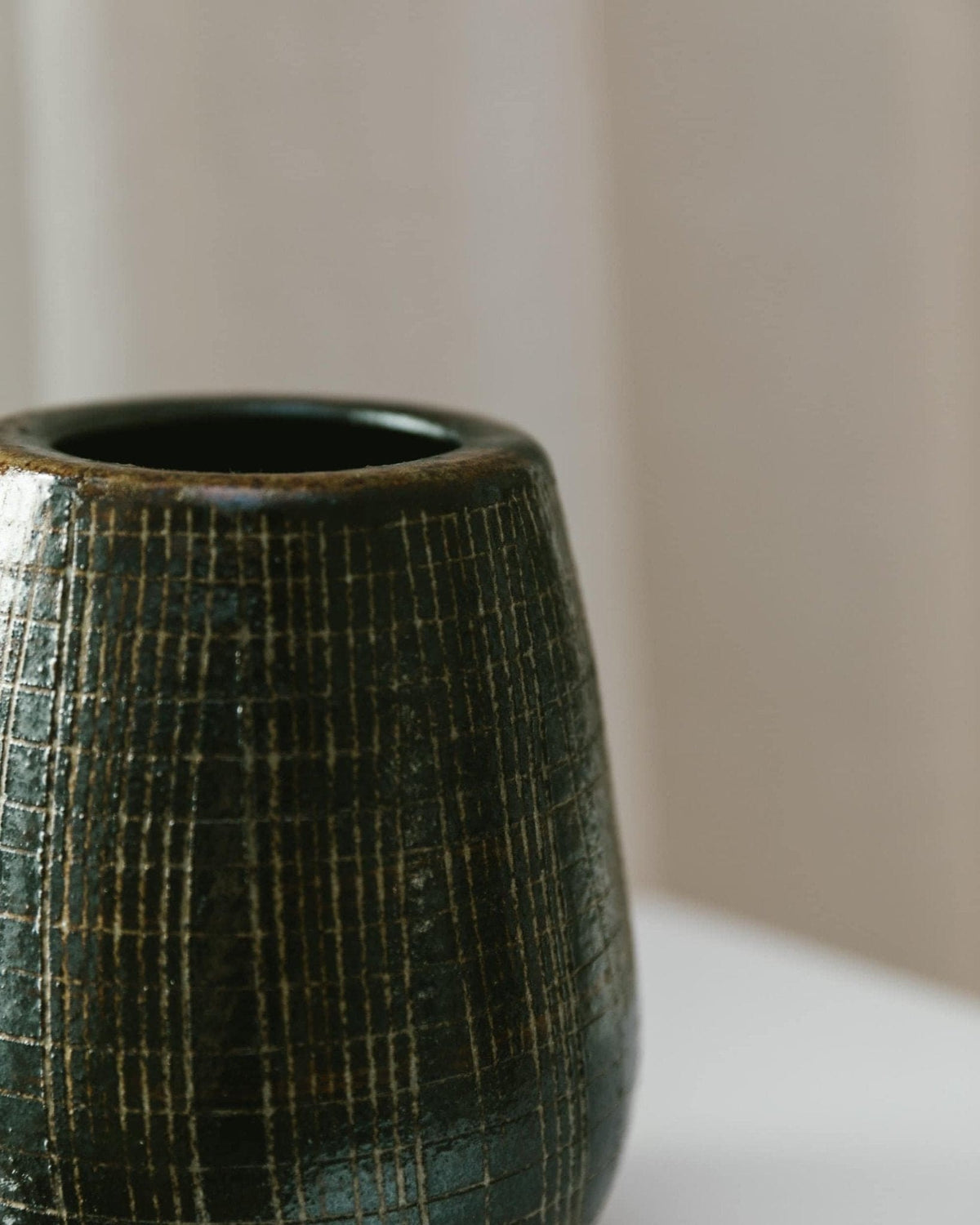 Vase XL vintage par VEB Coswig RDA milieu du siècle années 70