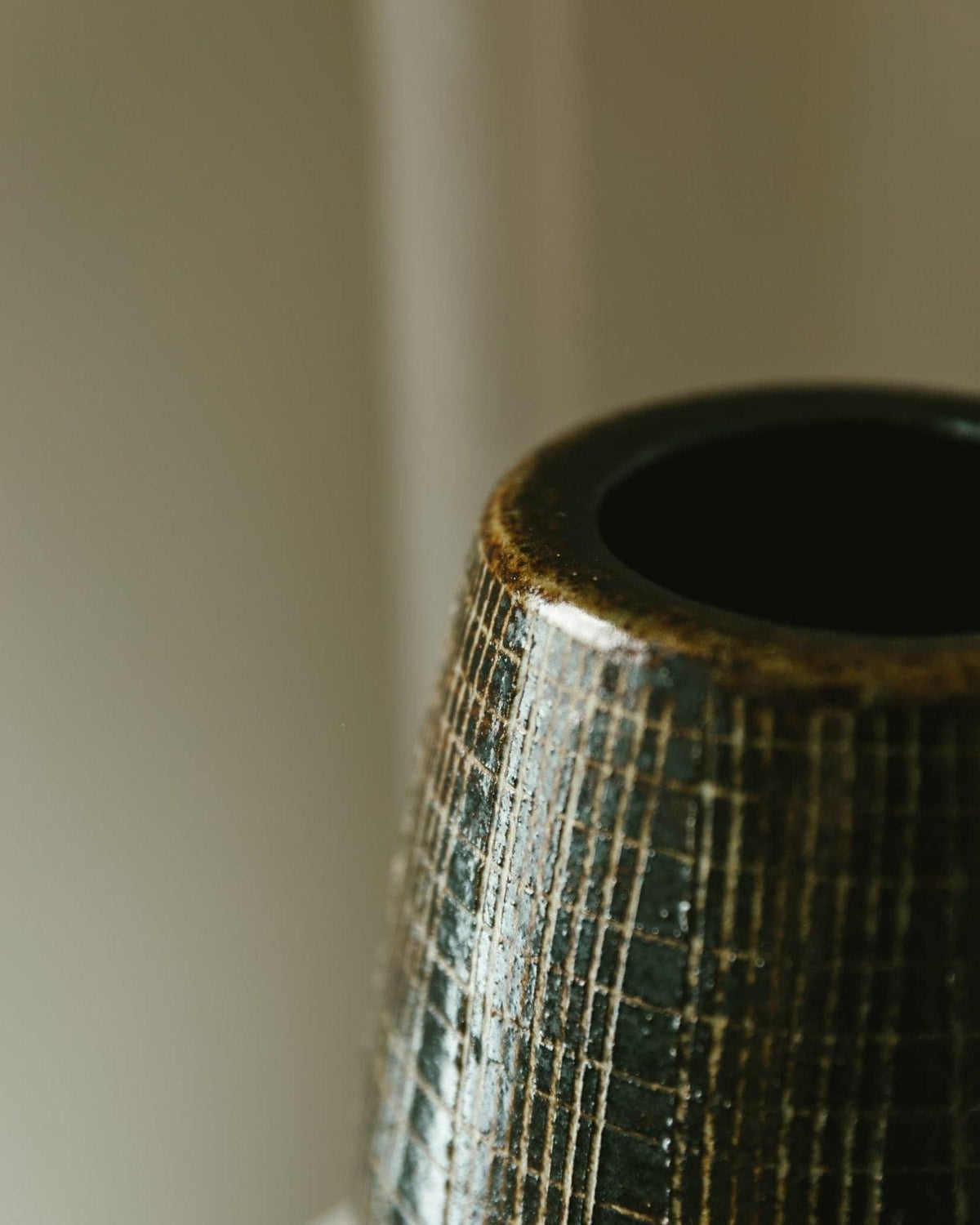 Vase XL vintage par VEB Coswig RDA milieu du siècle années 70