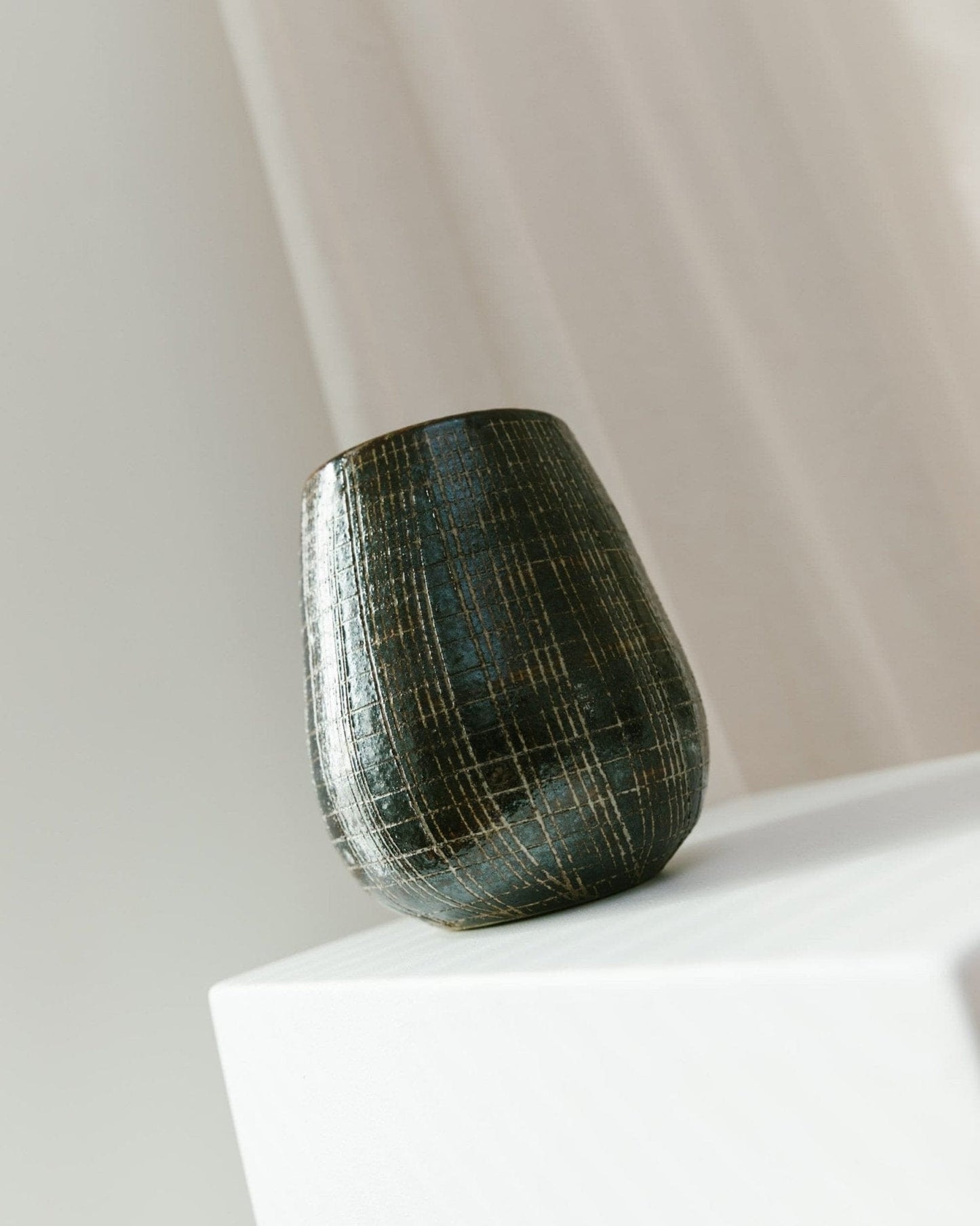 Vintage XL vase by VEB Coswig GDR Mid Century 70s