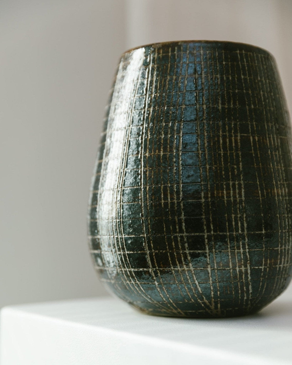 Vase XL vintage par VEB Coswig RDA milieu du siècle années 70