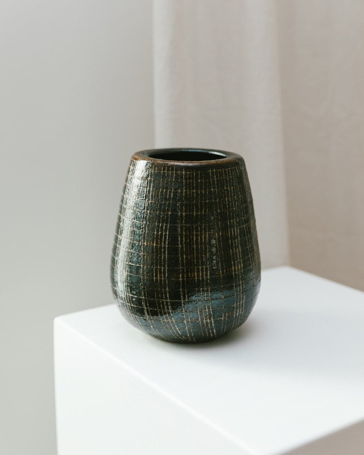 Vase XL vintage par VEB Coswig RDA milieu du siècle années 70