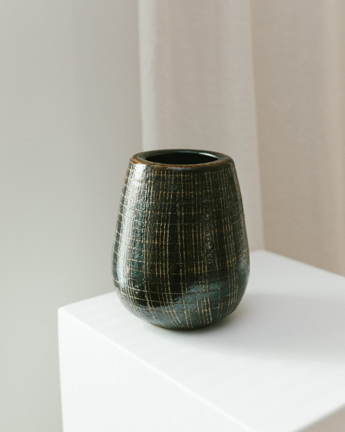 Vase XL vintage par VEB Coswig RDA milieu du siècle années 70