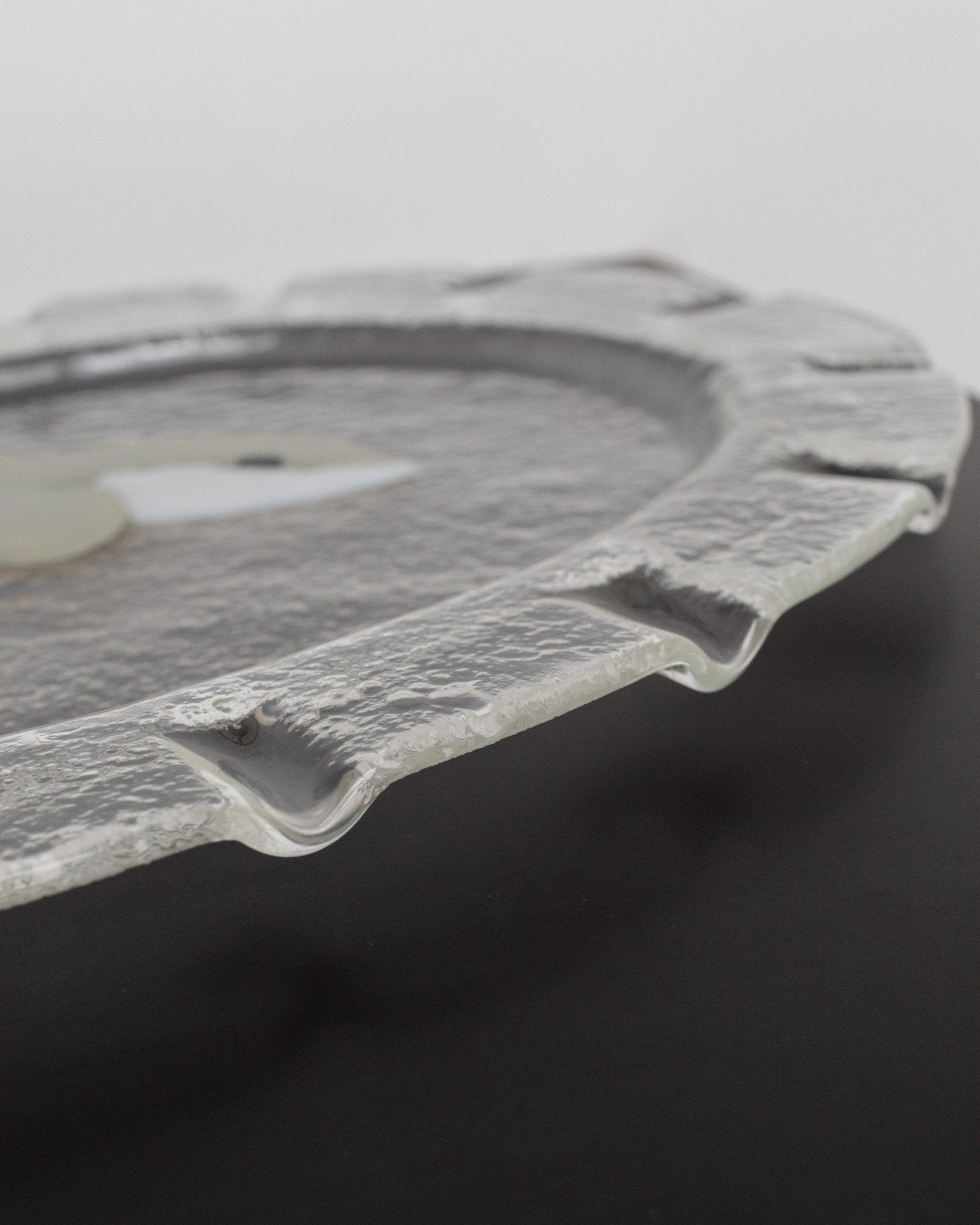 Vintage Glasschale Dolphin Murano oval von Italien 1980er, Delfin Dekor, Servierplatte