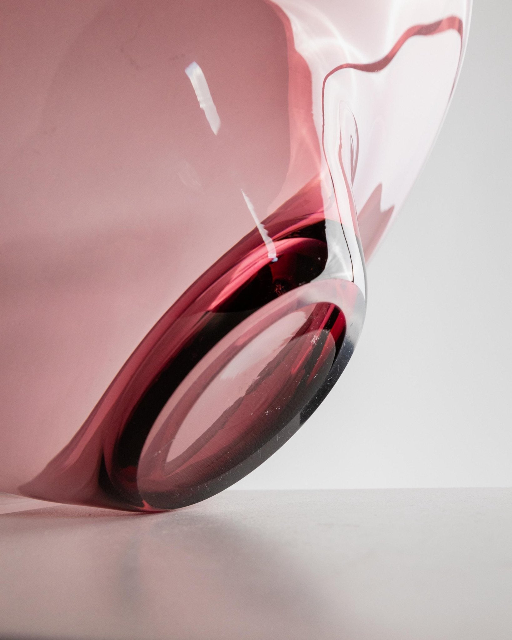 Vintage Schale Murano Glas von Murano für Italien, Beerentöne, 1970er, schwere Ausführung