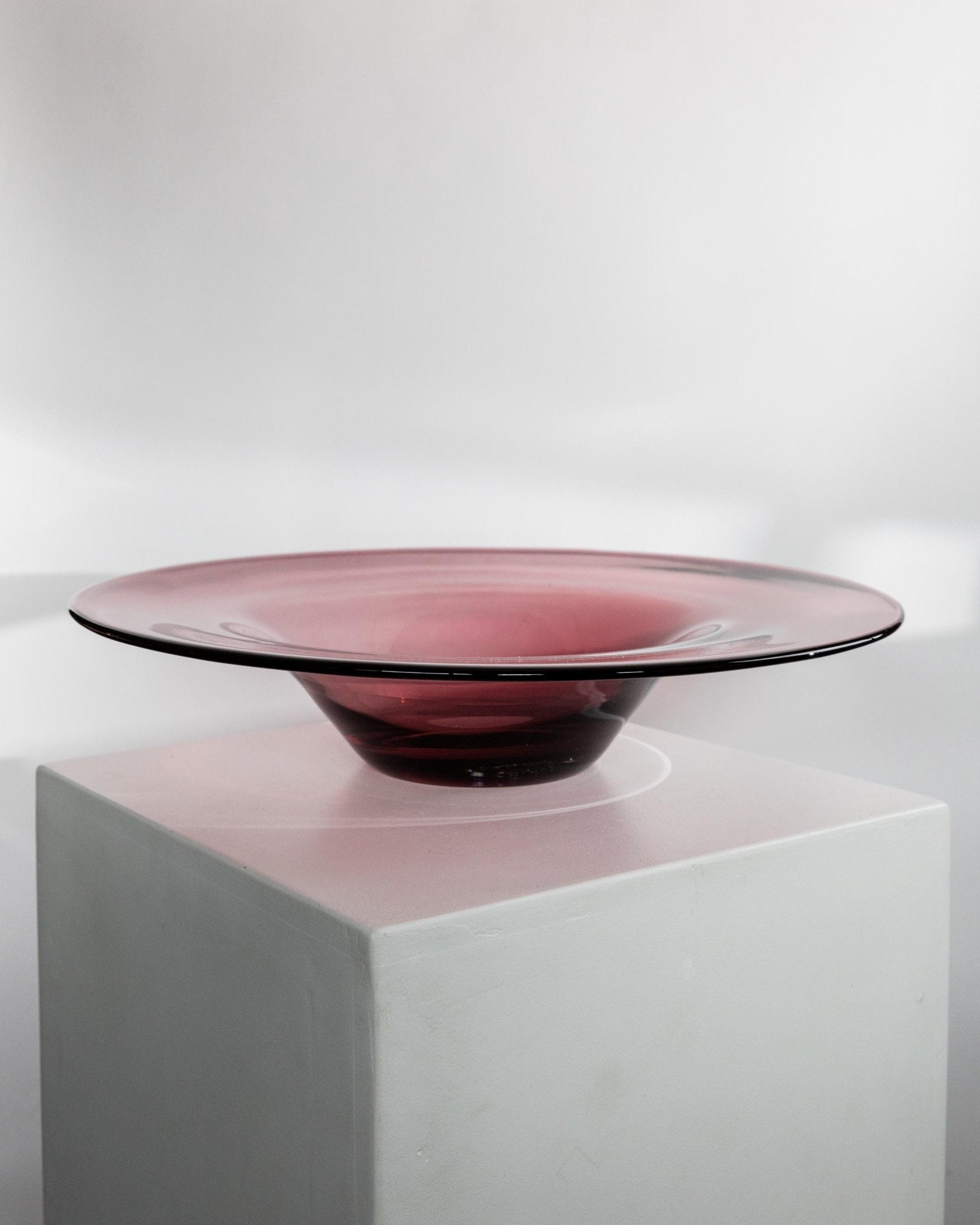 Vintage Schale Murano Glas von Murano für Italien, Beerentöne, 1970er, schwere Ausführung