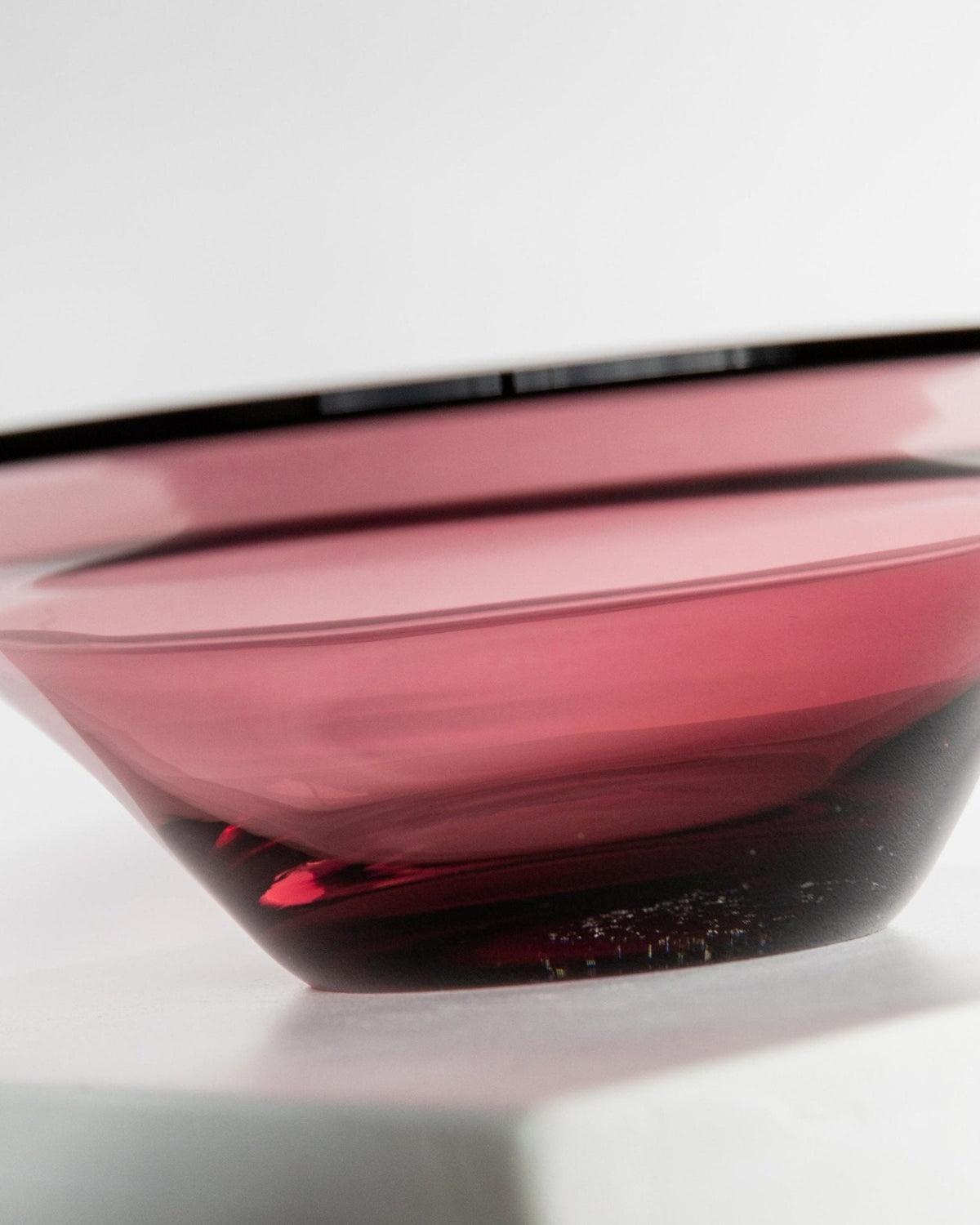 Vintage Schale Murano Glas von Murano für Italien, Beerentöne, 1970er, schwere Ausführung