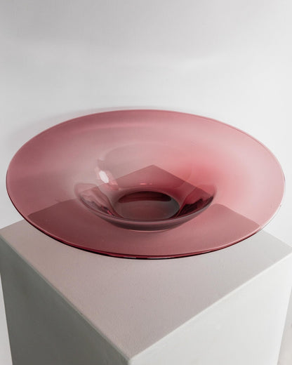 Vintage Schale Murano Glas von Murano für Italien, Beerentöne, 1970er, schwere Ausführung