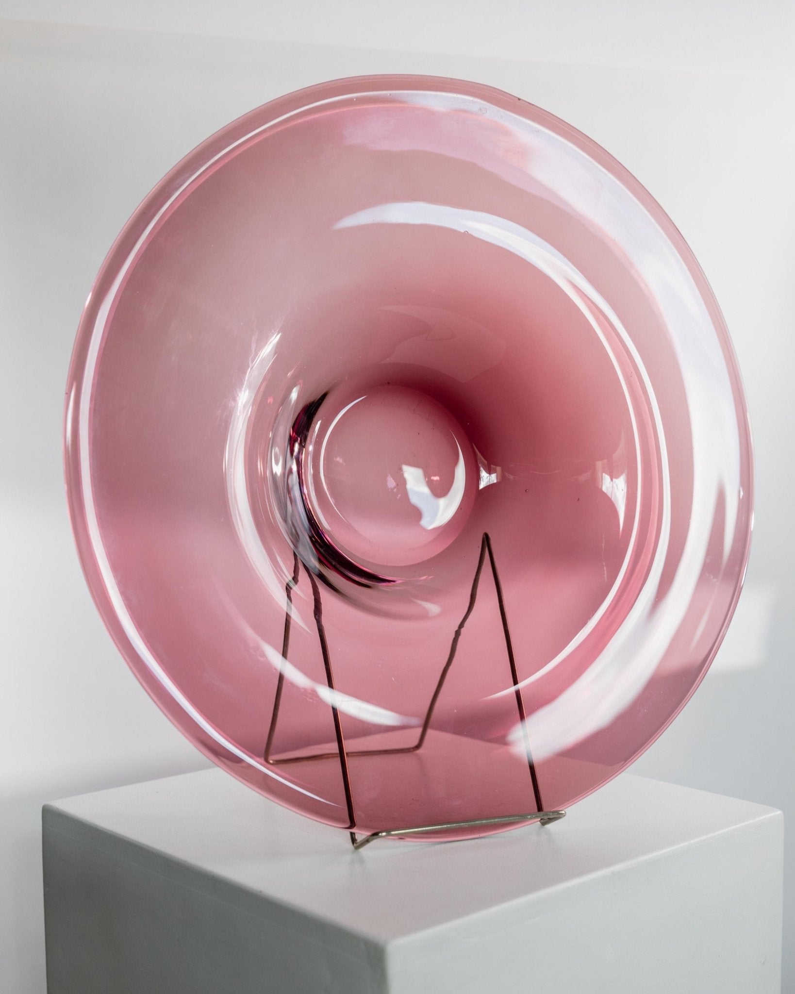 Vintage Schale Murano Glas von Murano für Italien, Beerentöne, 1970er, schwere Ausführung