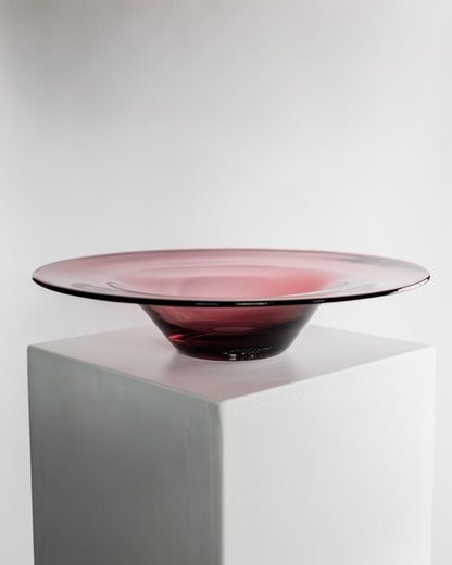 Vintage Schale Murano Glas von Murano für Italien, Beerentöne, 1970er, schwere Ausführung