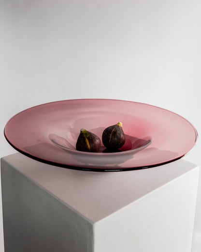 Vintage Schale Murano Glas von Murano für Italien, Beerentöne, 1970er, schwere Ausführung