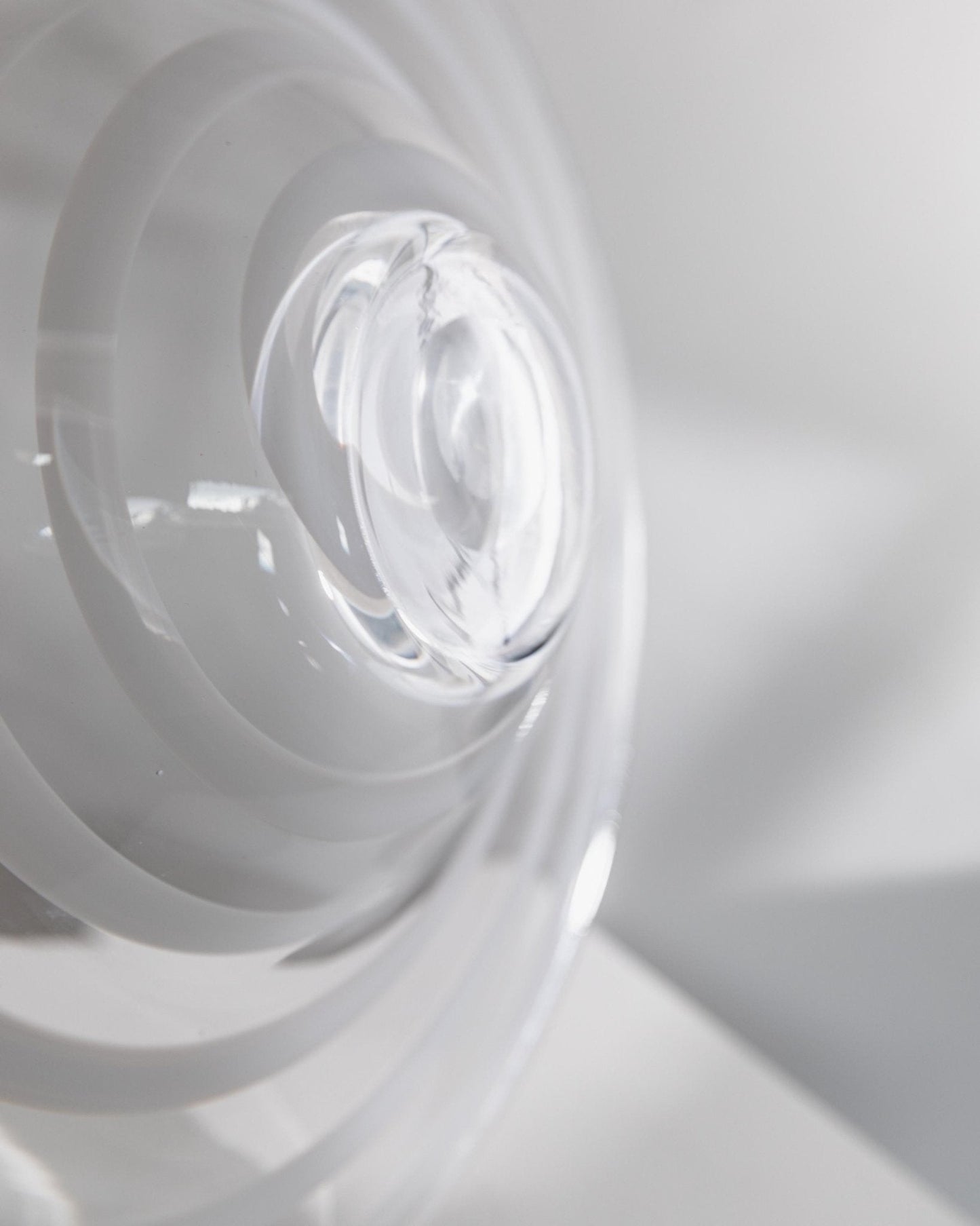 Vintage Schale Murano Glas von Murano Italy, klare und weiße Swirls, 1970er, dekorativ