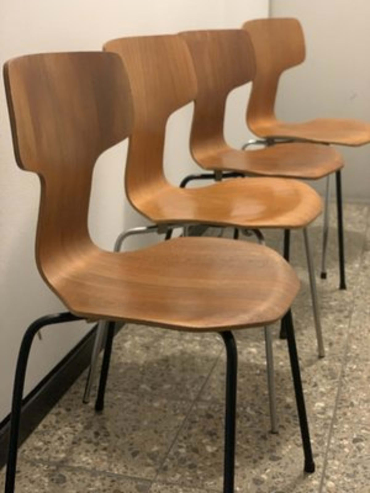 Vintage Stuhl 3103 Hammer Chair von Arne Jacobsen für Fritz Hansen Set von 2