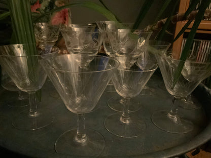 Vintage Glas Set von 17 Stück, diverse Varianten