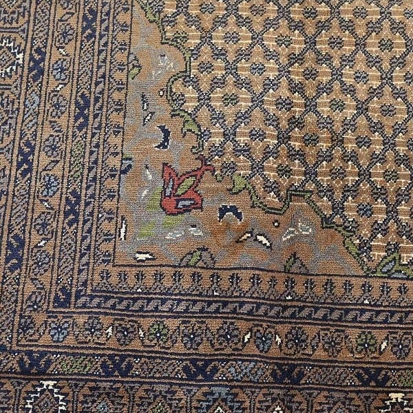Vintage Teppich Bukharamuster handgeknüpft Pakistan 377x255cm