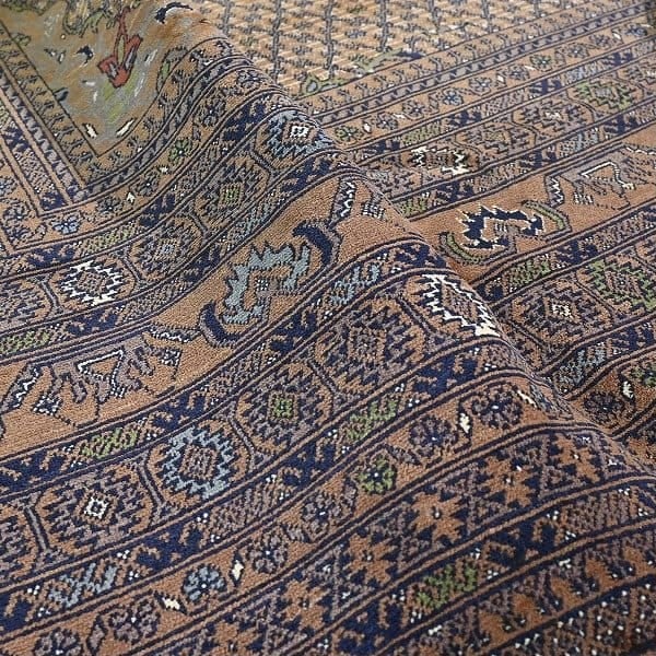 Vintage Teppich Bukharamuster handgeknüpft Pakistan 377x255cm