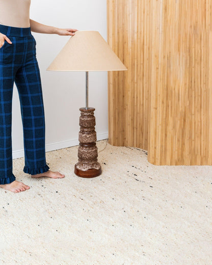 Vintage XXL Keramik-Stehlampe mit Lampenschirm - 1960er