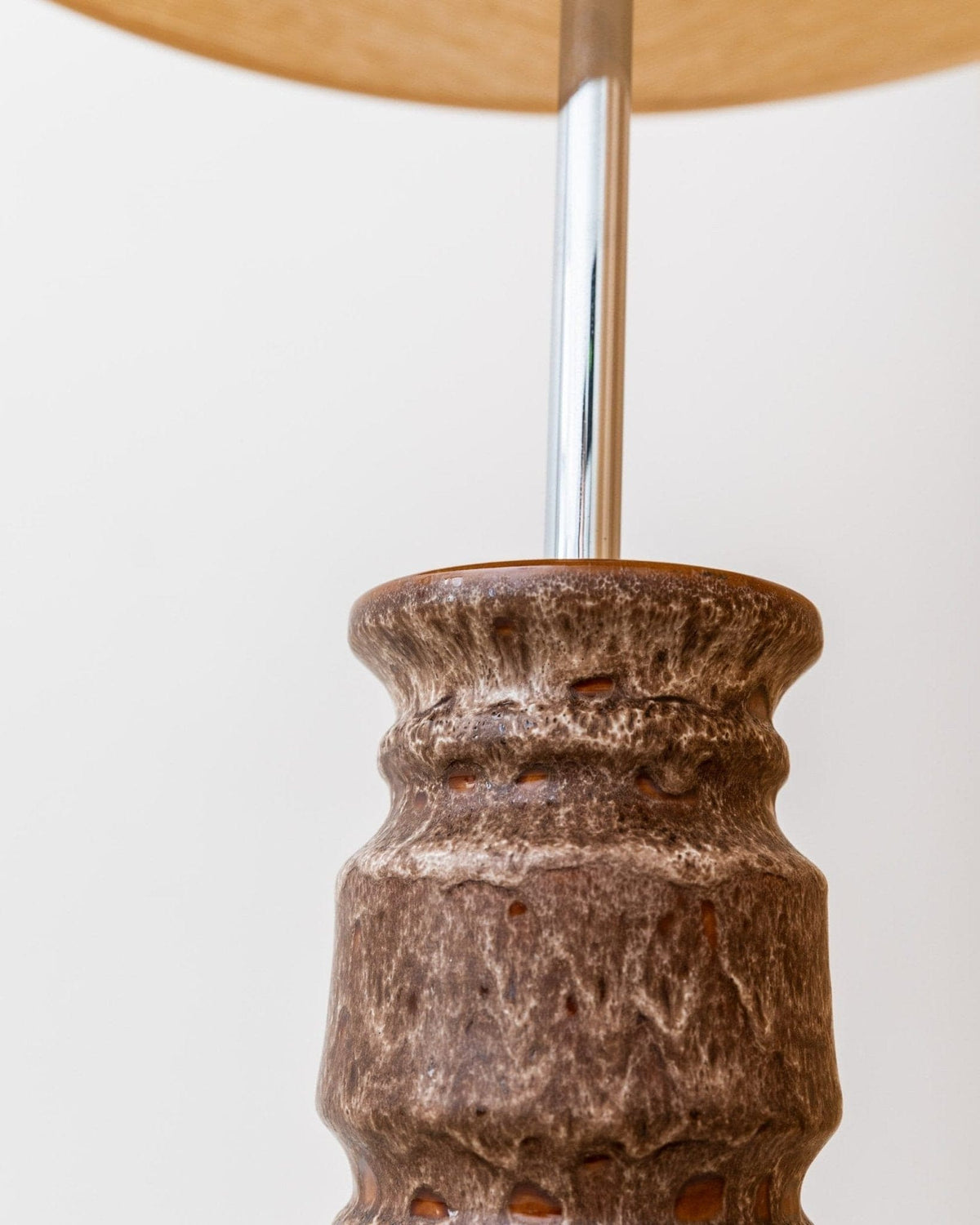 Vintage XXL ceramic floor lamp with lampshade - 1960s