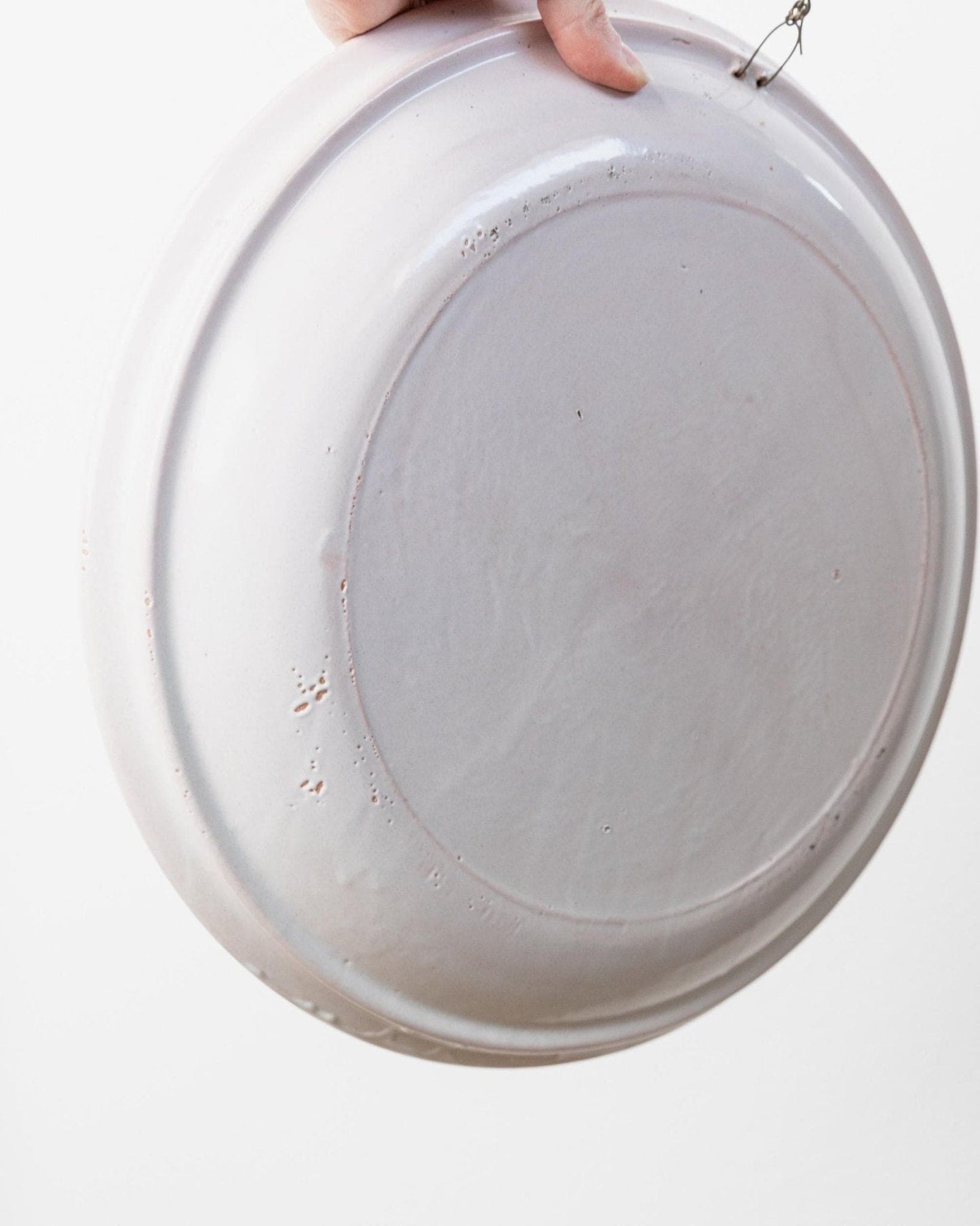 Vintage Keramikteller handbemalt Fruchtmotiv 3 Feigen Sizilien 1960er retro