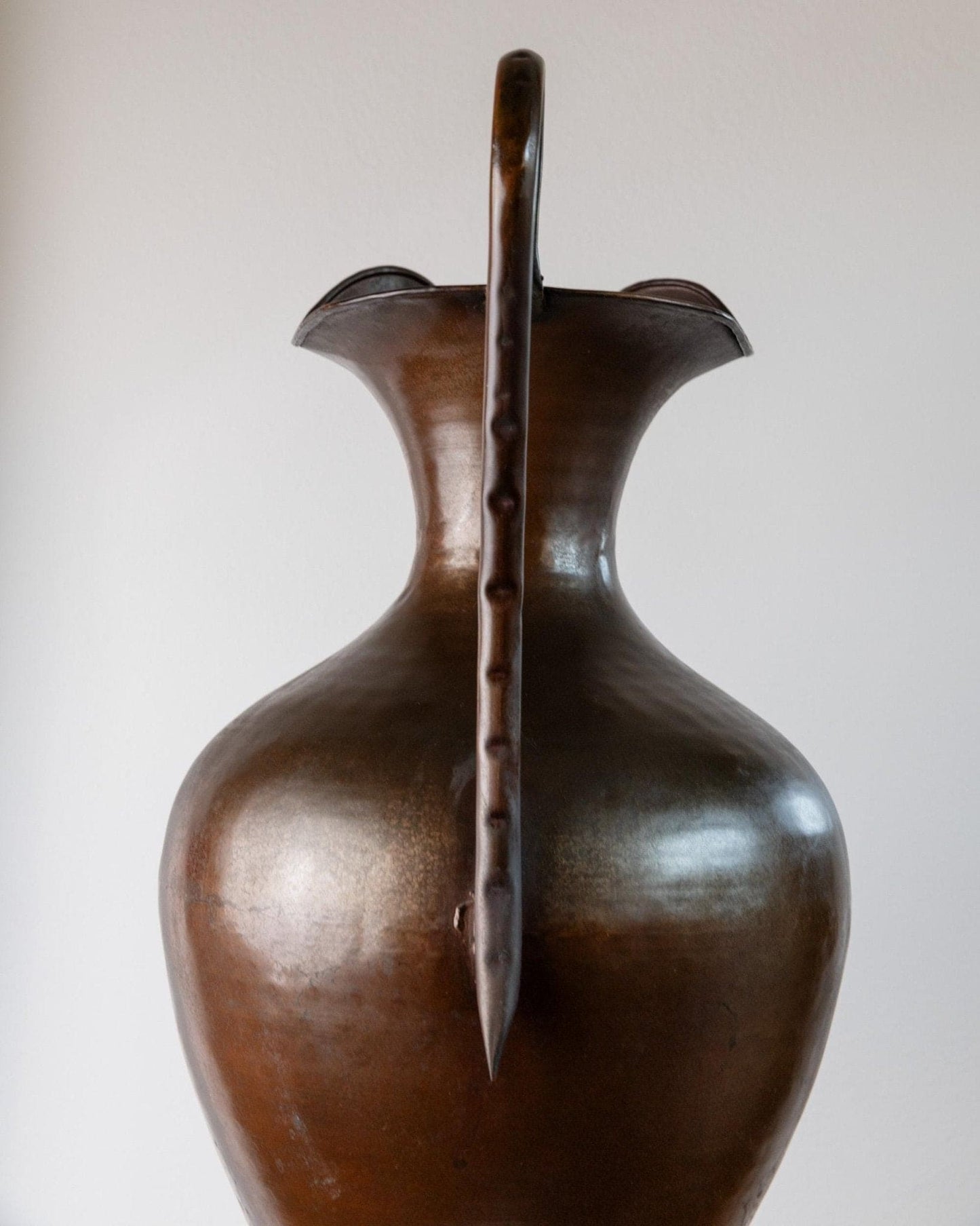 Vintage Kupfervase Amphorenform von Design Italien 1940er Jahre