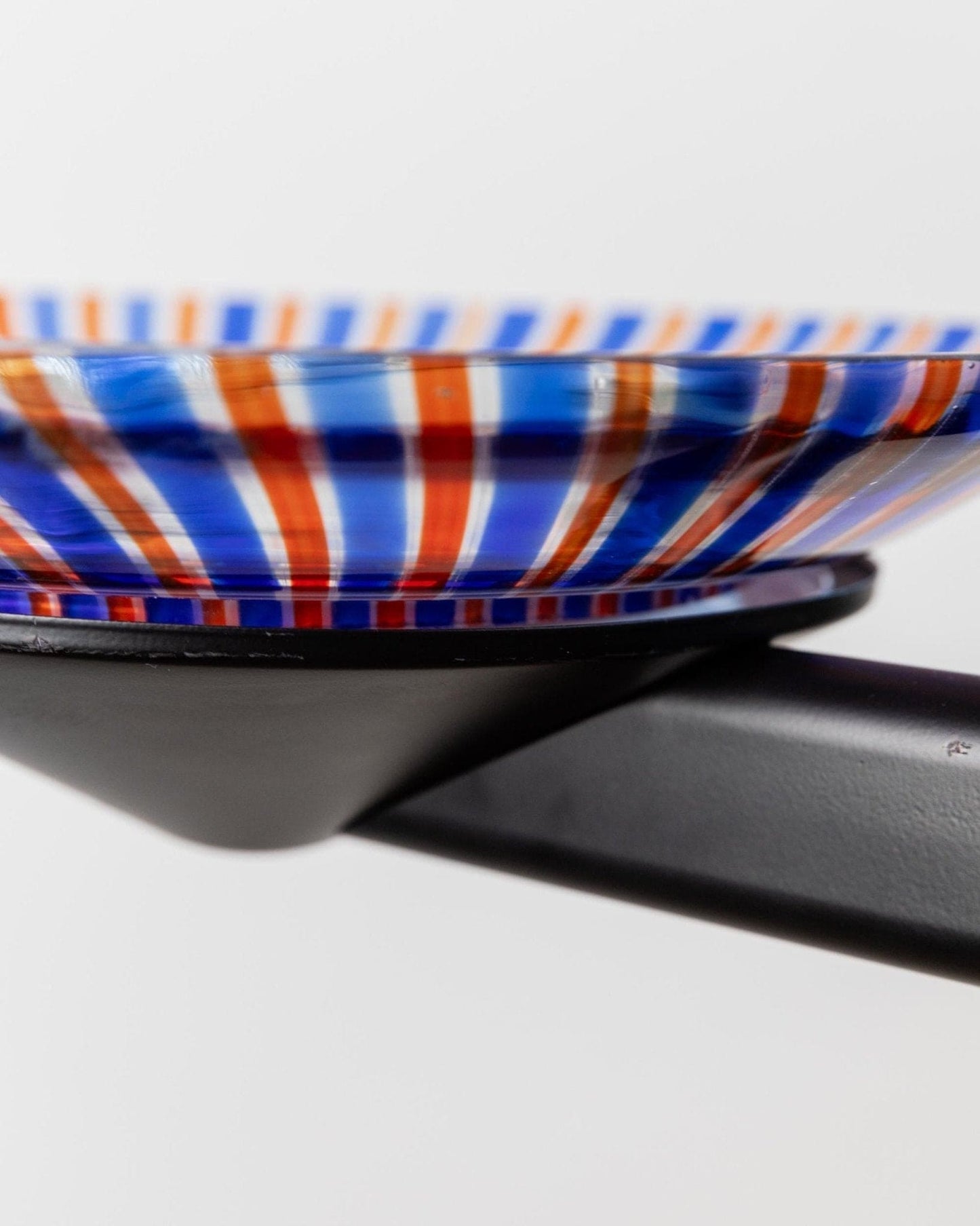 Lustre vintage en verre de Murano bleu rouge de style Memphis des années 1980