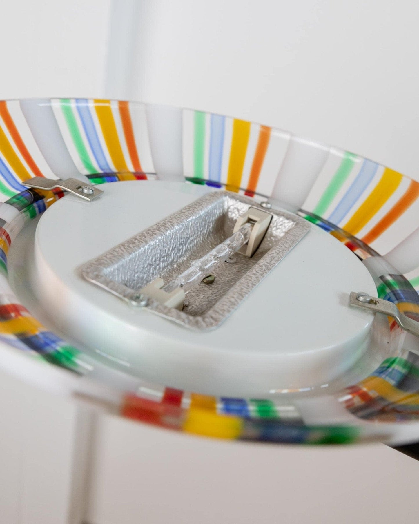 Lustre vintage en verre de Murano style Memphis, années 1980, Italie