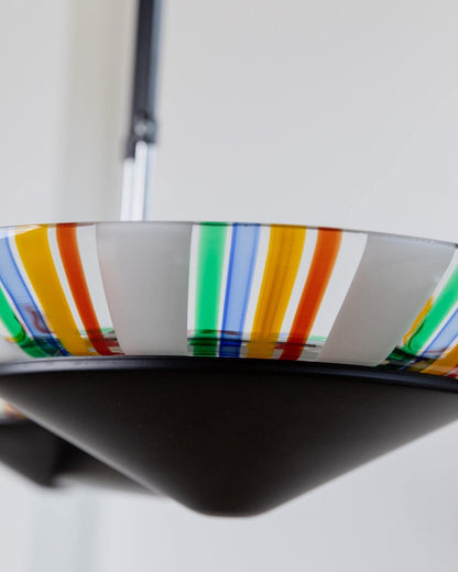 Lustre vintage en verre de Murano style Memphis, années 1980, Italie