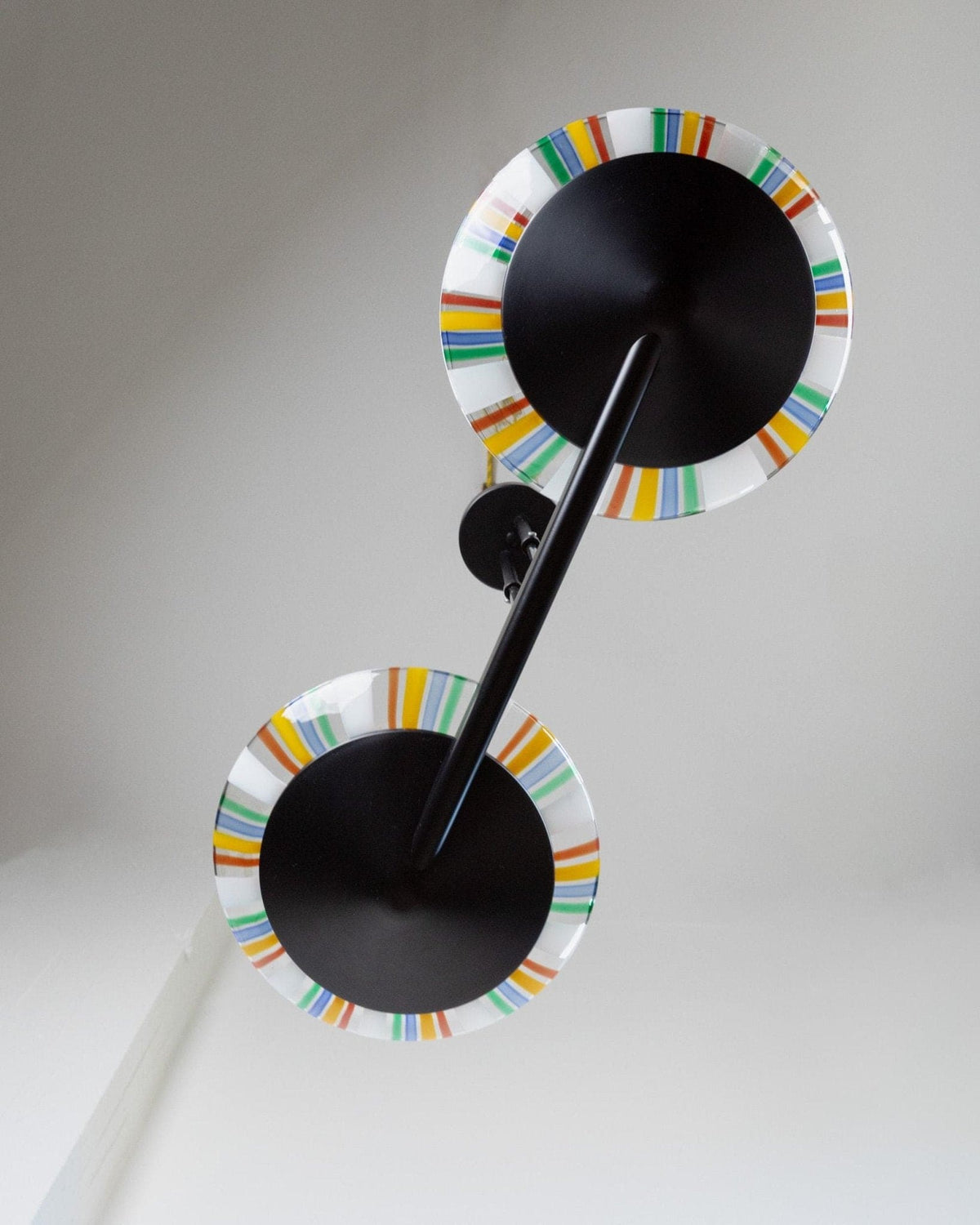 Vintage Murano Glass Chandelier Memphis Style 1980s Italy