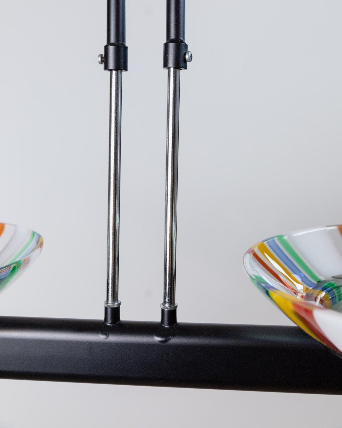 Lustre vintage en verre de Murano style Memphis, années 1980, Italie