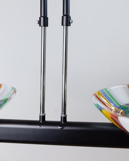 Lustre vintage en verre de Murano style Memphis, années 1980, Italie