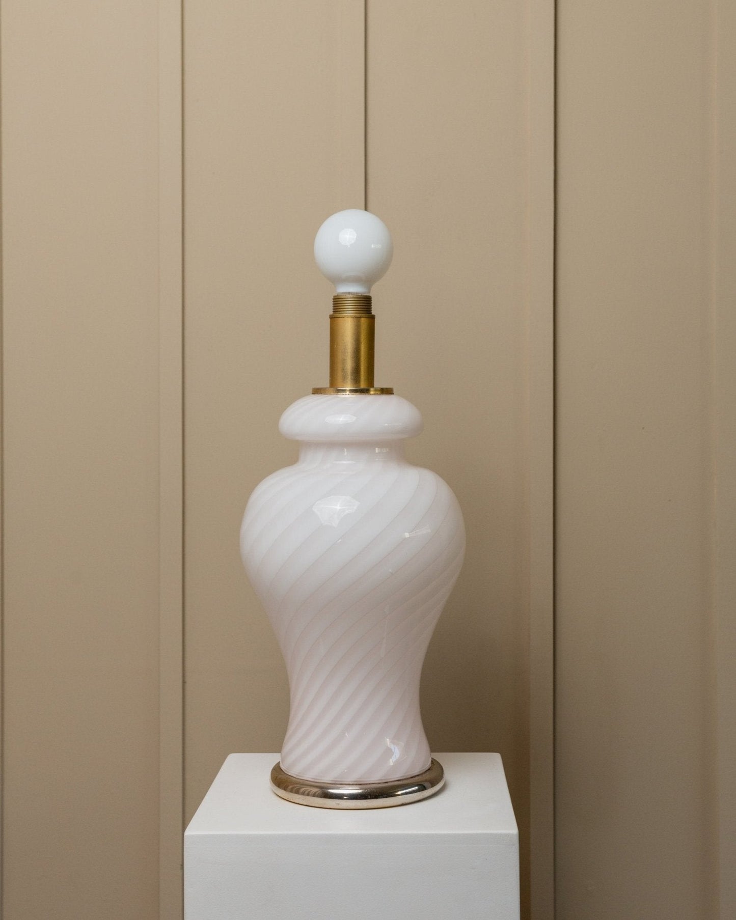 Vintage Tischlampe von Murano für Murano rosa Glas