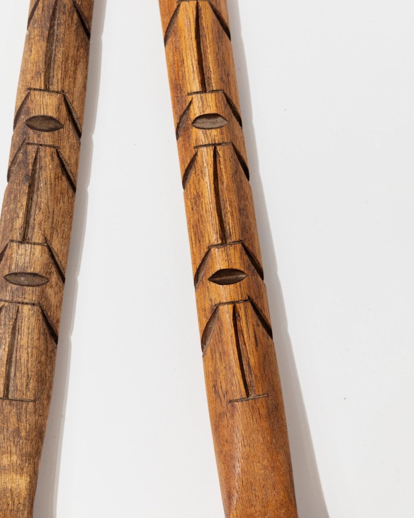Vintage Wanddeko Set von 2 Holzbesteck Löffel und Gabel Italien 1960er