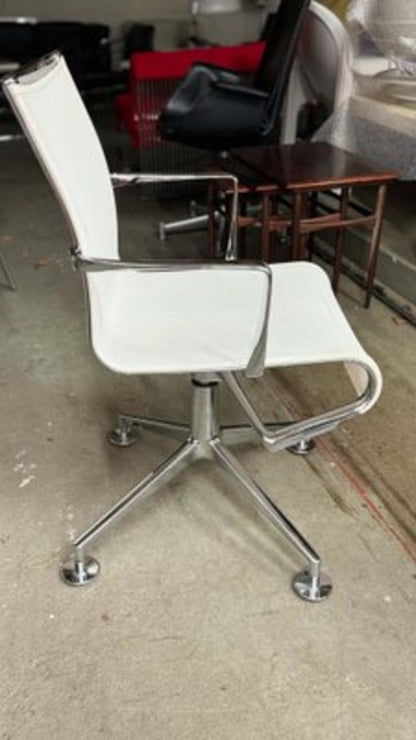 Vintage Bürostuhl Meetingframe 44 von Alberto Meda für Alias Weiß, Silber
