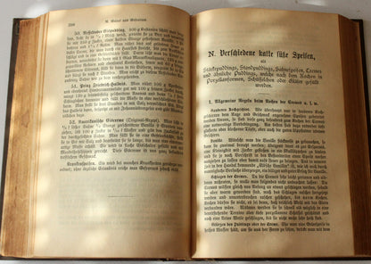 Vintage Kochbuch "Praktisches Kochbuch" von Henriette Davidis, 1898