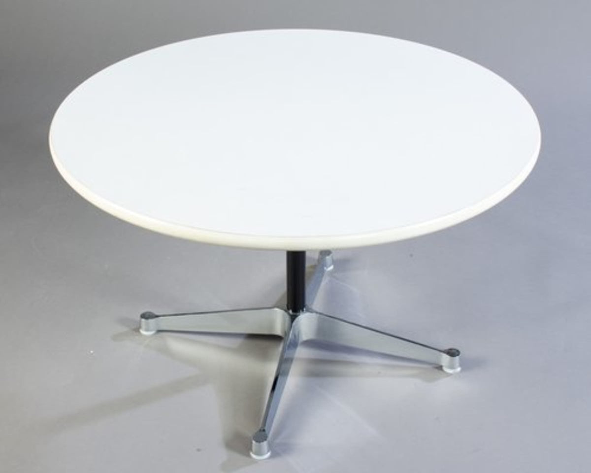 Vintage Couchtisch von Charles und Ray Eames für Herman Miller weiß schwarz silber