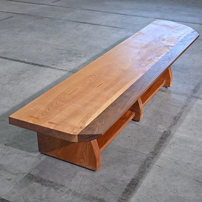 Vintage Couchtisch aus einer Platte aus Keyaki und Walnuss, einzigartig, gebraucht